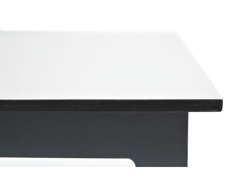 Канны журнальный столик из HPL 95х60, H40, каркас серый (RAL7024), цвет столешницы молочный