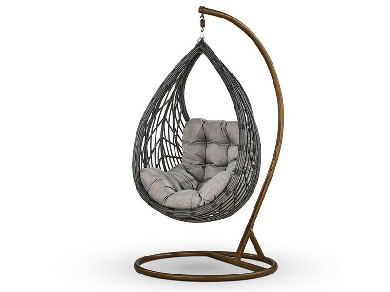 Подвесное кресло из искусственного ротанга N886-W72 Dark Grey