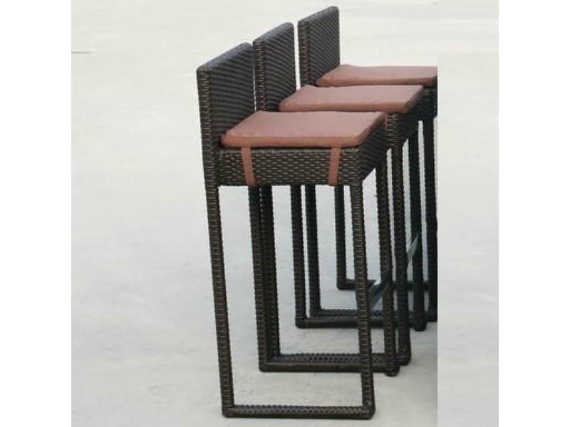 Плетеный барный стул Y390A-W63 Brown