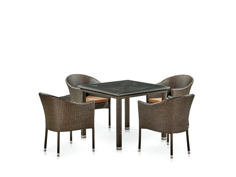 Комплект плетеной мебели T257A/Y350A-W53 Brown 4Pcs