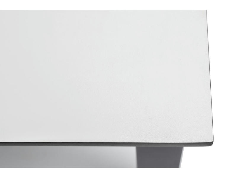Канны журнальный столик из HPL 95х60, H40, каркас серый (RAL7024), цвет столешницы молочный