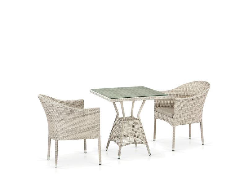 Комплект плетеной мебели из искусственного ротанга T706/Y350-W85 2Pcs Latte