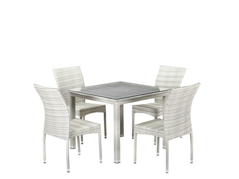 Комплект плетеной мебели из искусственного ротанга T257C/Y380-W85-90x90 4Pcs Latte