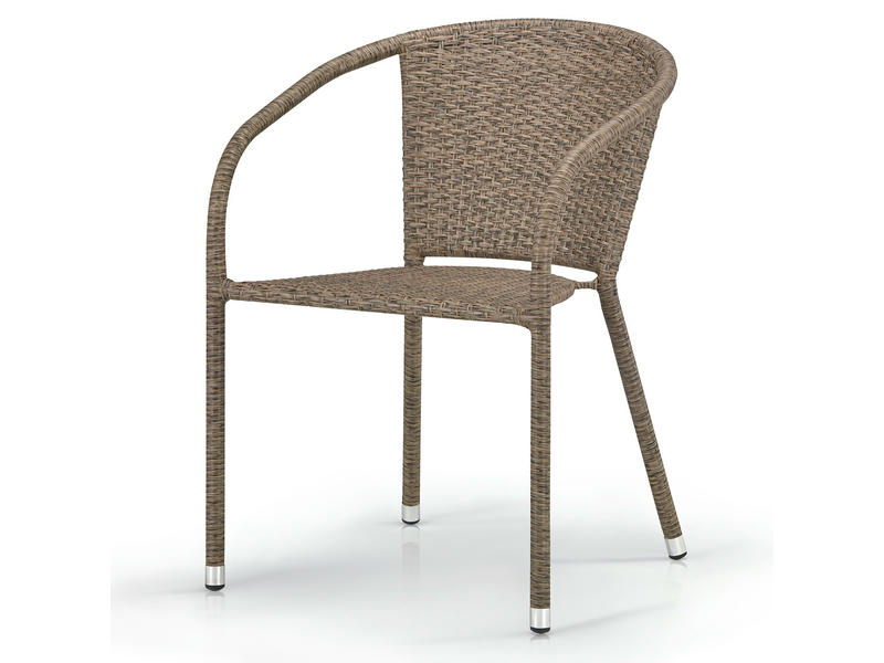 Плетеное кресло из искусственного ротанга Y137C-W56 Light brown
