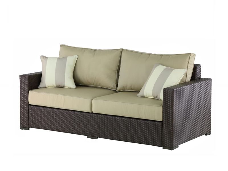 диван плетеный из искусственного ротанга AFM-215B цвет Brown/Light
