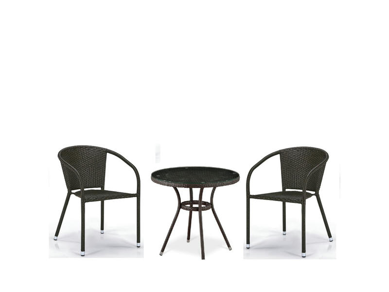 Комплект плетеной мебели T282ANT/Y137C-W53 Brown (2+1)