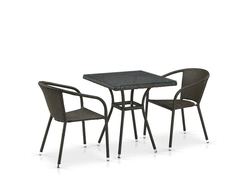 Комплект плетеной мебели из искусственного ротанга T282BNT/Y137C-W53 Brown 2Pcs