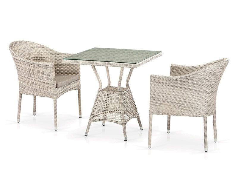комплект плетеной мебели из искусственного ротанга T706/Y350-W85 2Pcs цвет Latte