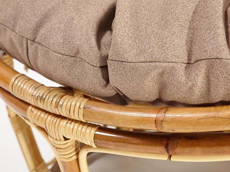 Кресло Папасан Eco Skin Natural подушка экошерсть коричневая 1811-5
