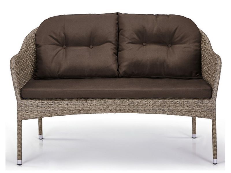 плетеный диван из искусственного ротанга S54B-W56 Light brown