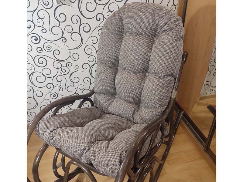 Подушка для кресло-качалки из ротанга 05/17 рогожка коричневая