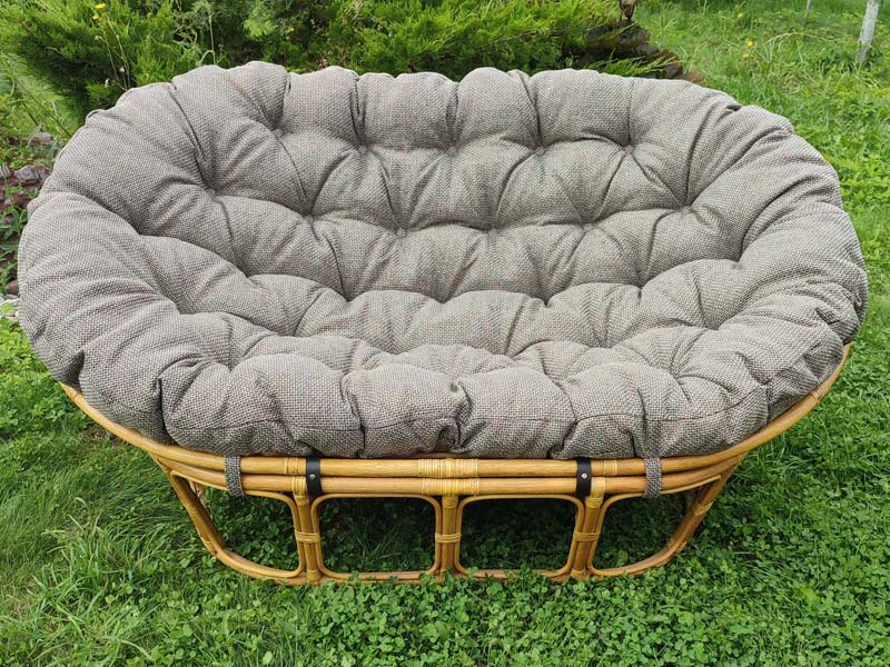 Подушка Мамасан ткань мебельная рогожка Scandinavia brown wood