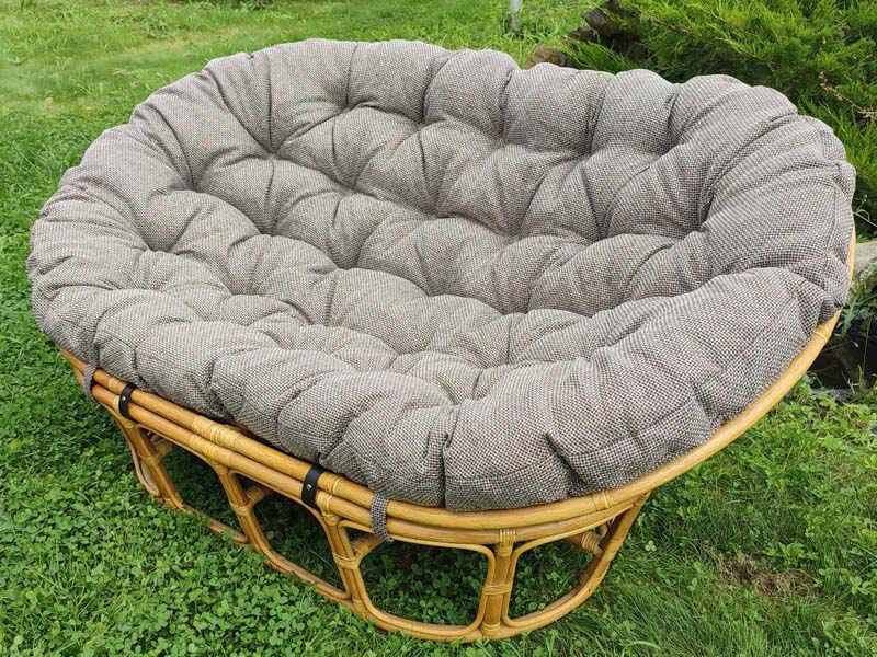Подушка Мамасан ткань мебельная рогожка Scandinavia brown wood