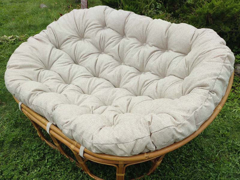 Подушка Мамасан ткань мебельная рогожка Scandinavia swedish beige