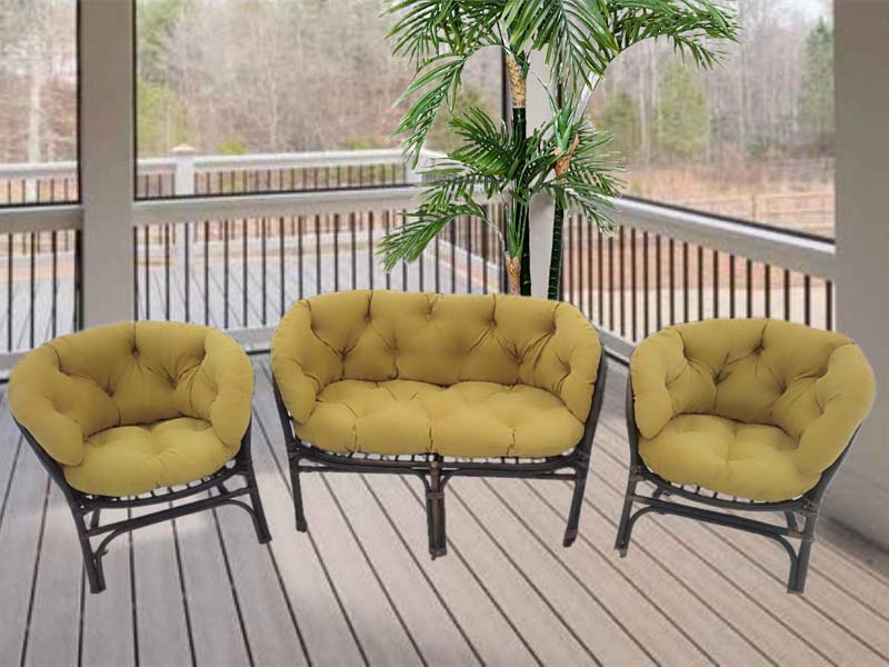 Комплект подушек для мебели из ротанга Багама 03/10S ткань шенилл Lounge 26