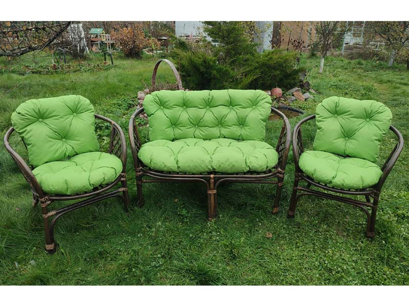 Подушки для садовой мебели из ротанга Багама 01/16 Oxford 600d Green Apple
