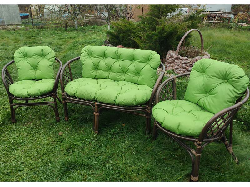 Подушки для садовой мебели из ротанга Багама 01/16 Oxford 600d Green Apple