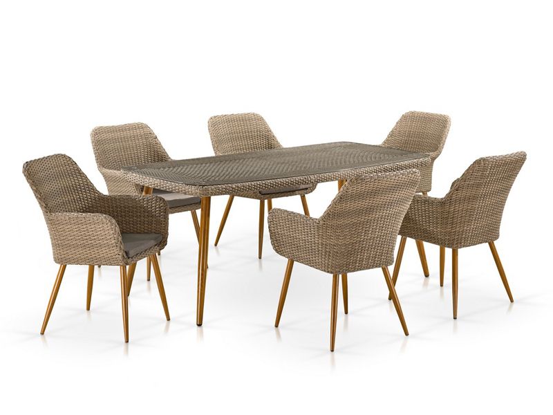 обеденный комплект мебели T360B/Y360B-W65 Light Brown - цвет светло-коричневый